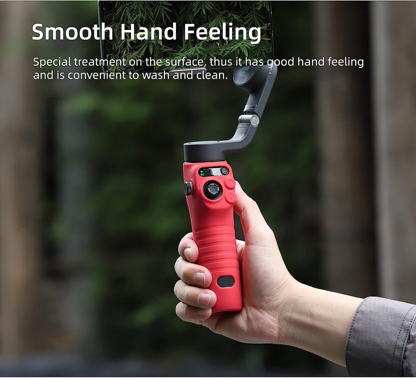 Silicone Proctive Cover for DJI Osmo Mobile 6 Smartphone Gimbal Stabilizer, Mobile 6 Handle Sleeve Case Gimbal Accessories All-Round Protection (Black)  JOYSOG   