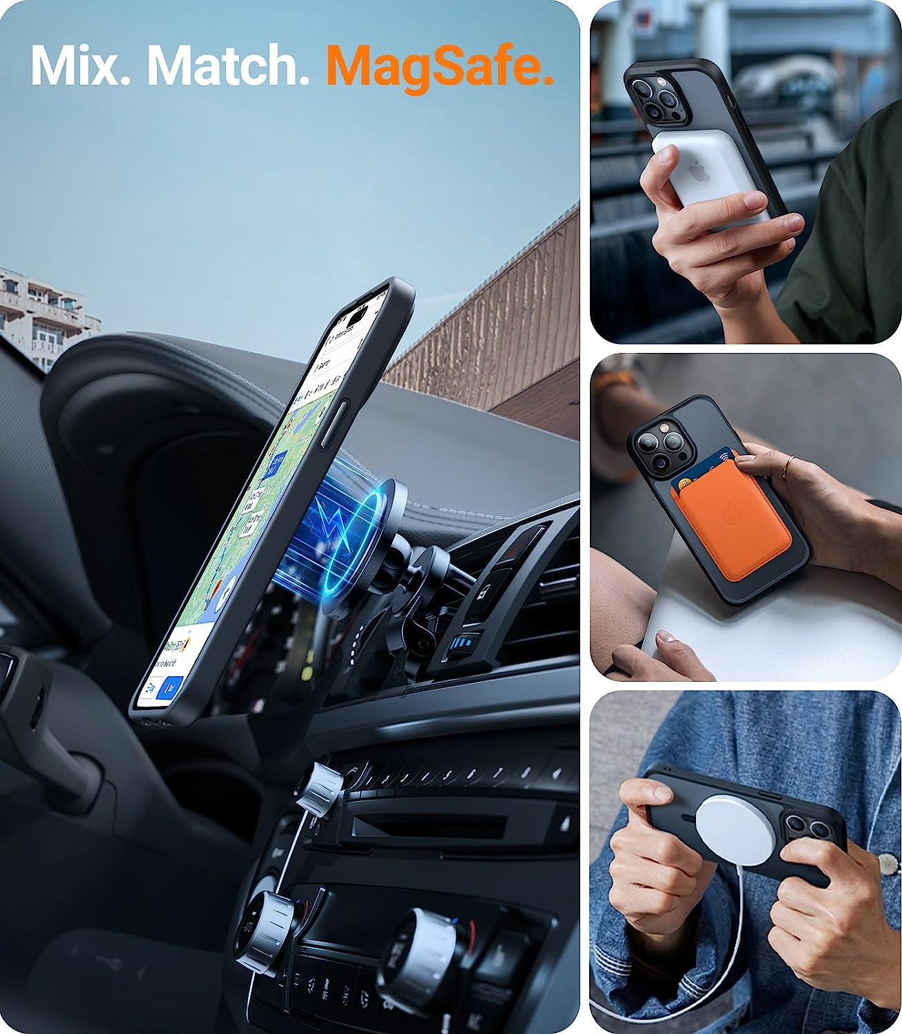 TORRAS Magnetic Guardian Designed for Iphone 14 Pro Max Case [Military Grade Drop Tested] [Compatible with Magsafe] Slim Translucent Matte Case for Iphone 14 Pro Max Phone Case (6.7"), Mystic Black  TORRAS   