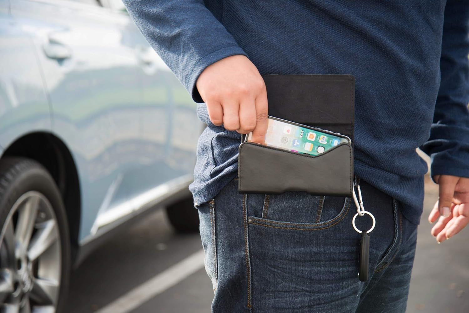 Hip Pouch Carrying Case Phone Holster with Clip for Sony Xperia 5, 1, 10 Plus, XZ3, XA2 Plus, XA2 Ultra, TCL Plex, Revvlry Plus, Revvlry, Revvl 2 plus (Stitch Design)  VG Case   