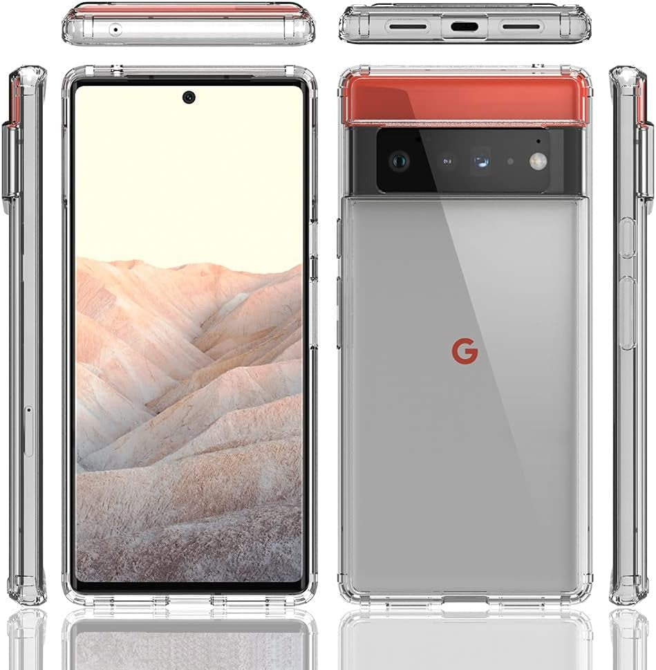 Kowauri Case for Google Pixel 6 Pro,Crystal Clear Hard PC Back Clear Slim TPU Bumper Shockproof Protective Cover Case for Google Pixel 6 Pro 2021 (Google Pixel 6 Pro)  Kowauri   