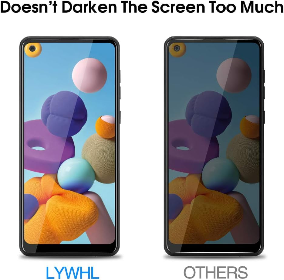 [2 Pack] for Samsung Galaxy A21/A21S Privacy Screen Protector, [Full Coverage] anti Spy HD Clarity 9H Tempered Glass Screen Protector, Scratch Resistant, Bubble Free, Easy Insall, Case Friendly (6.5 Inch)  A Pink Shop   