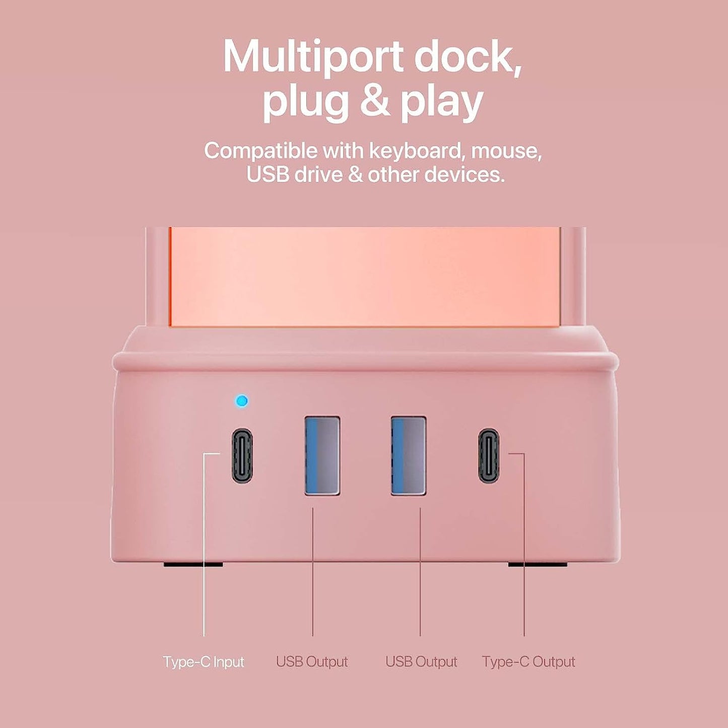 Yowu Crystal Headphone Stand - 3 in 1 Multiport Dock Headest Stand with 10 Magical Light Modes - RGB Headphone Holder for Desk.Compatible with Airpods Max,Etc  YOWU   