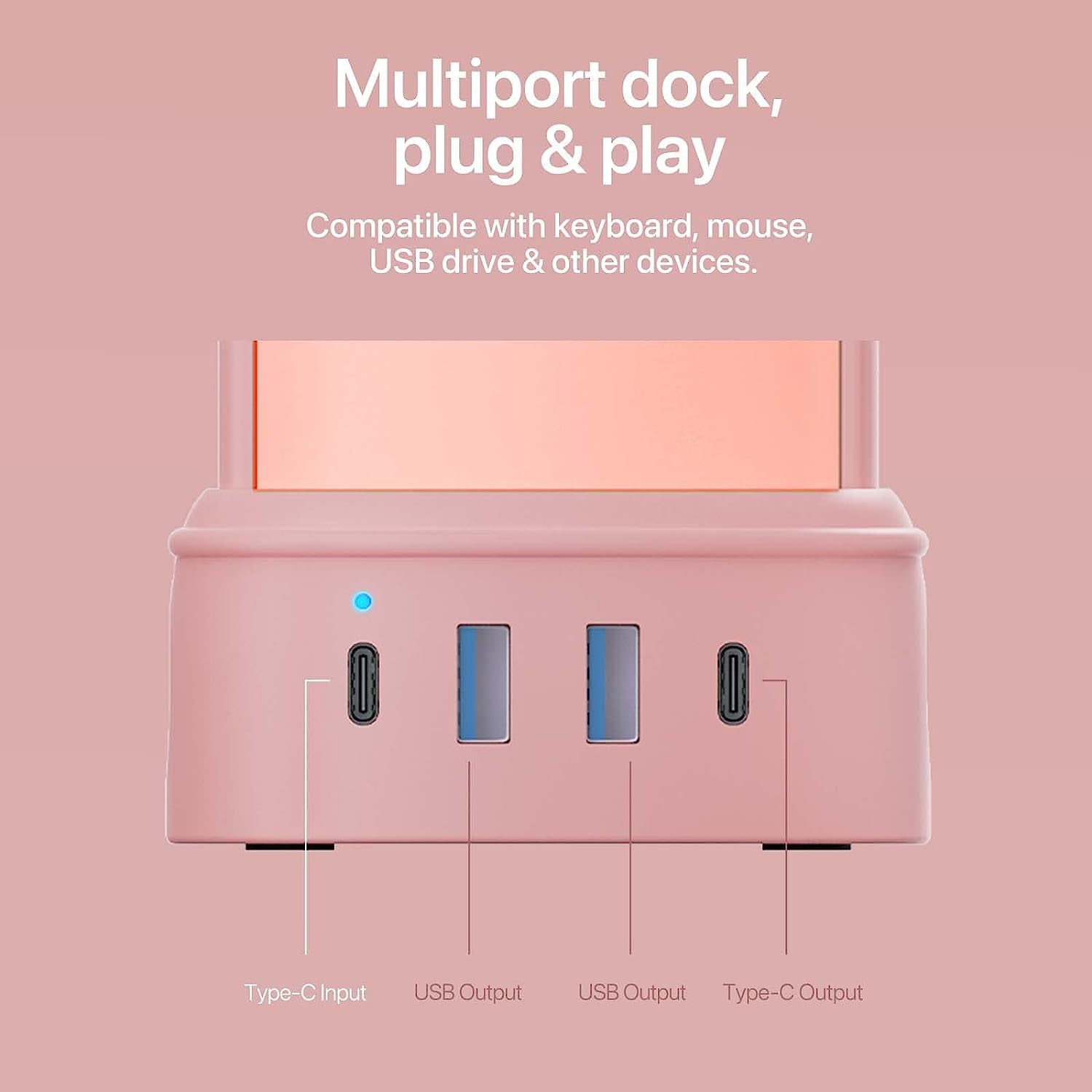 Yowu Crystal Headphone Stand - 3 in 1 Multiport Dock Headest Stand with 10 Magical Light Modes - RGB Headphone Holder for Desk.Compatible with Airpods Max,Etc  YOWU   