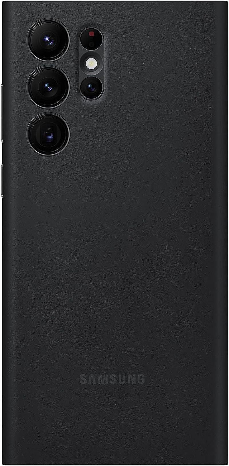 Samsung Galaxy S22 Ultra S-View Flip Cover, Protective Phone Case, Tap Control, Cutting Edge Design, US Version, Black, (EF-ZS908CBEGUS)  Samsung   