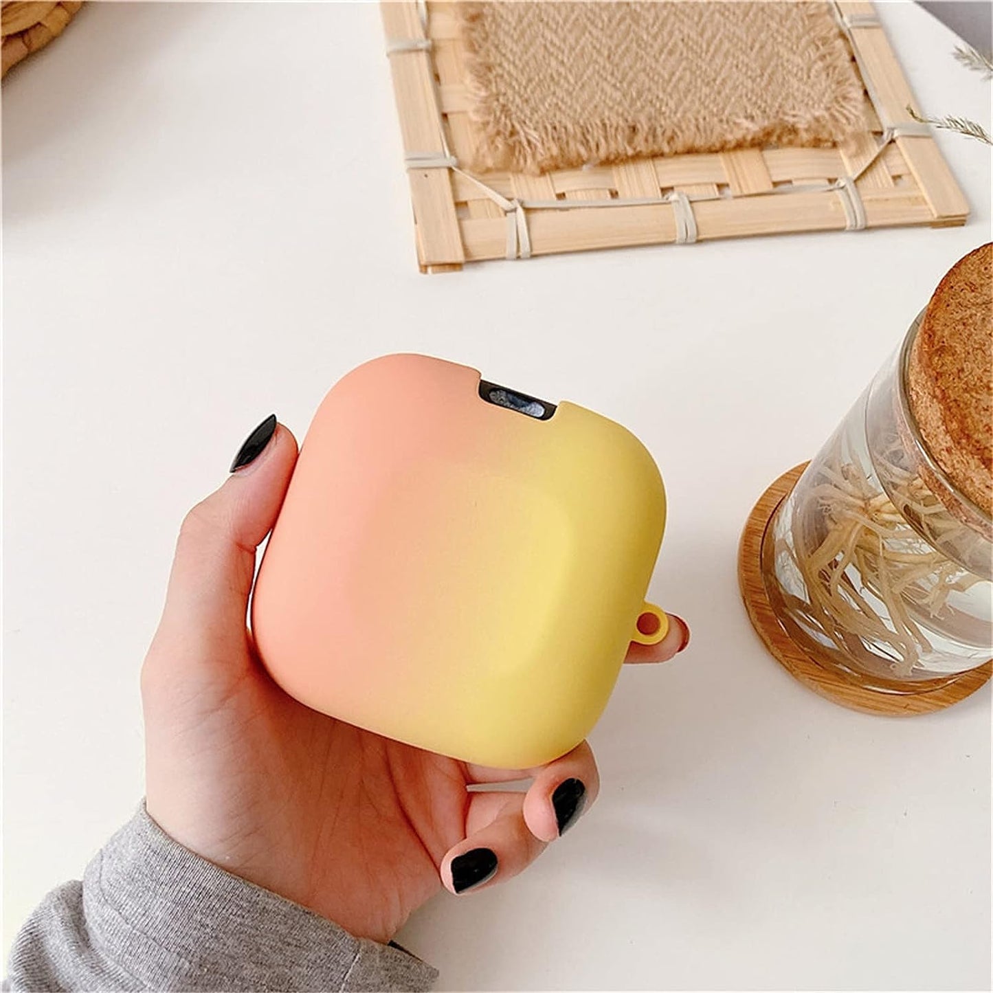 SKPY for Powerbeats Pro Case, Hard PC Shell Gradient Cute Shockproof Protective Case for Powerbeats Pro with Keychain for Boys Girls Teens Kids  SKPY   