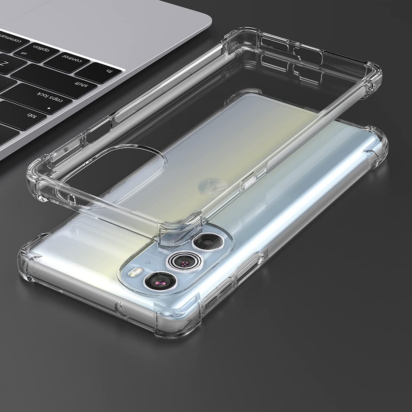 Cresee Case for Motorola Edge plus 2022 (Edge+ 2022) / Edge plus 5G UW 2022, Crystal Clear Cover with Reinforced Corner Bumper Slim Fit Shockproof Flexible TPU Phone Case - Transparent  Cresee   