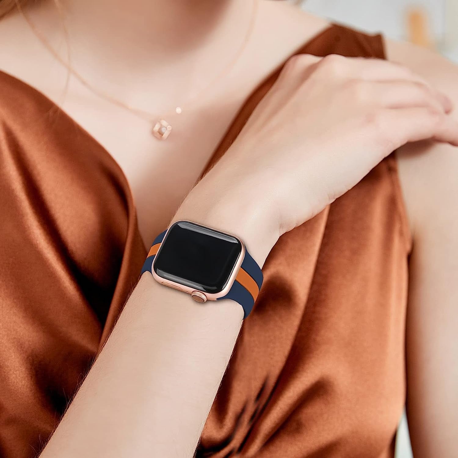 Designer Sport Band Compatible with Apple Watch Iwatch Bands 38Mm 40Mm 41Mm 42Mm 44Mm 45Mm 49Mm Men Women, Soft Silicone Strap Wristbands for Apple Watch Series 8/7/6/5/4/3/2/1/Se/Ultra  seizehe   