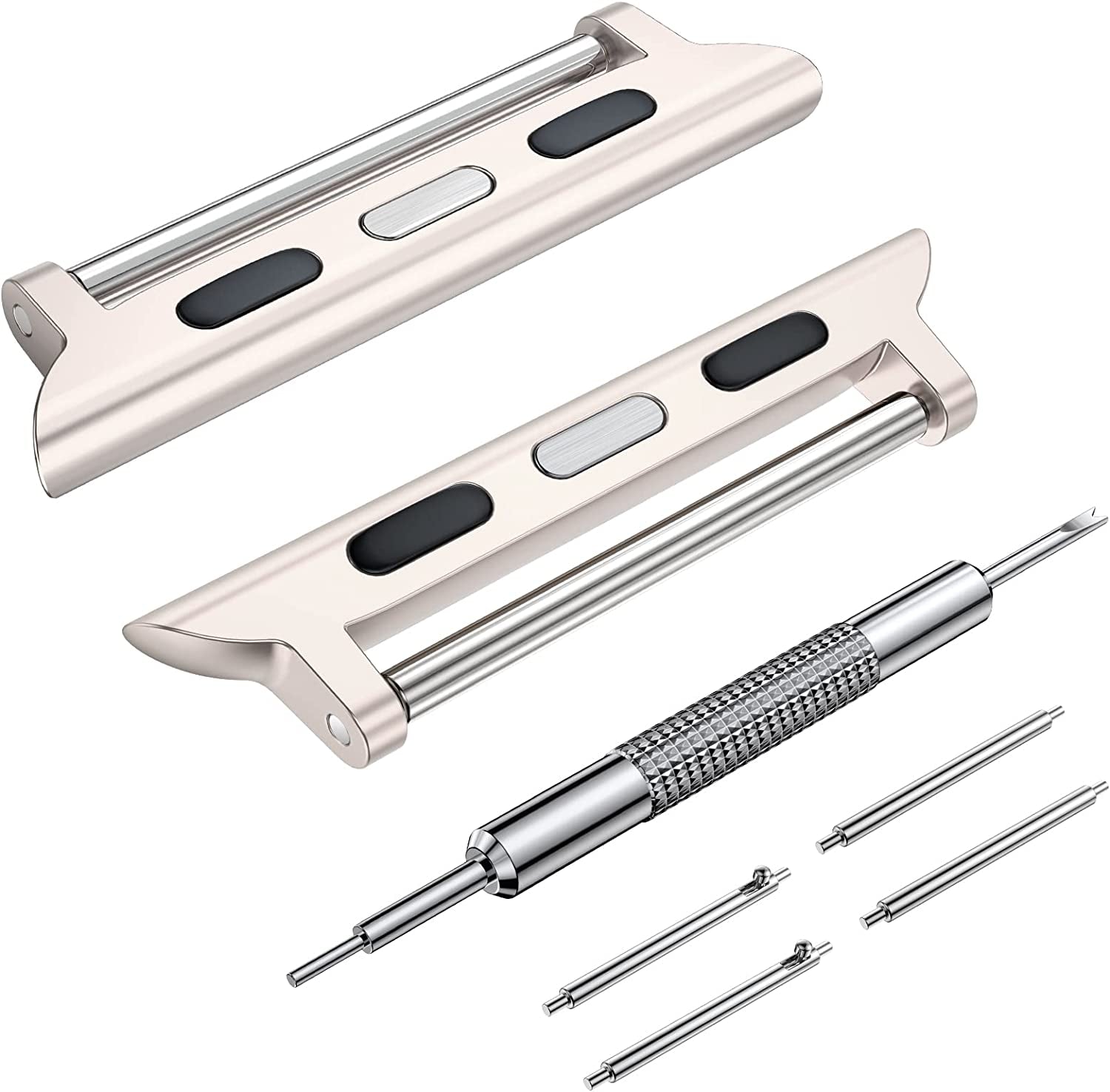 Wearlizer Watch Band Connector Compatible with Apple Watch Band Adapter, Replaceable Metal Connection Adapter with Replacement Tool for Iwatch Ultra Series 8 7 6 5 4 3 2 1 22Mm Width Straps  Wearlizer   