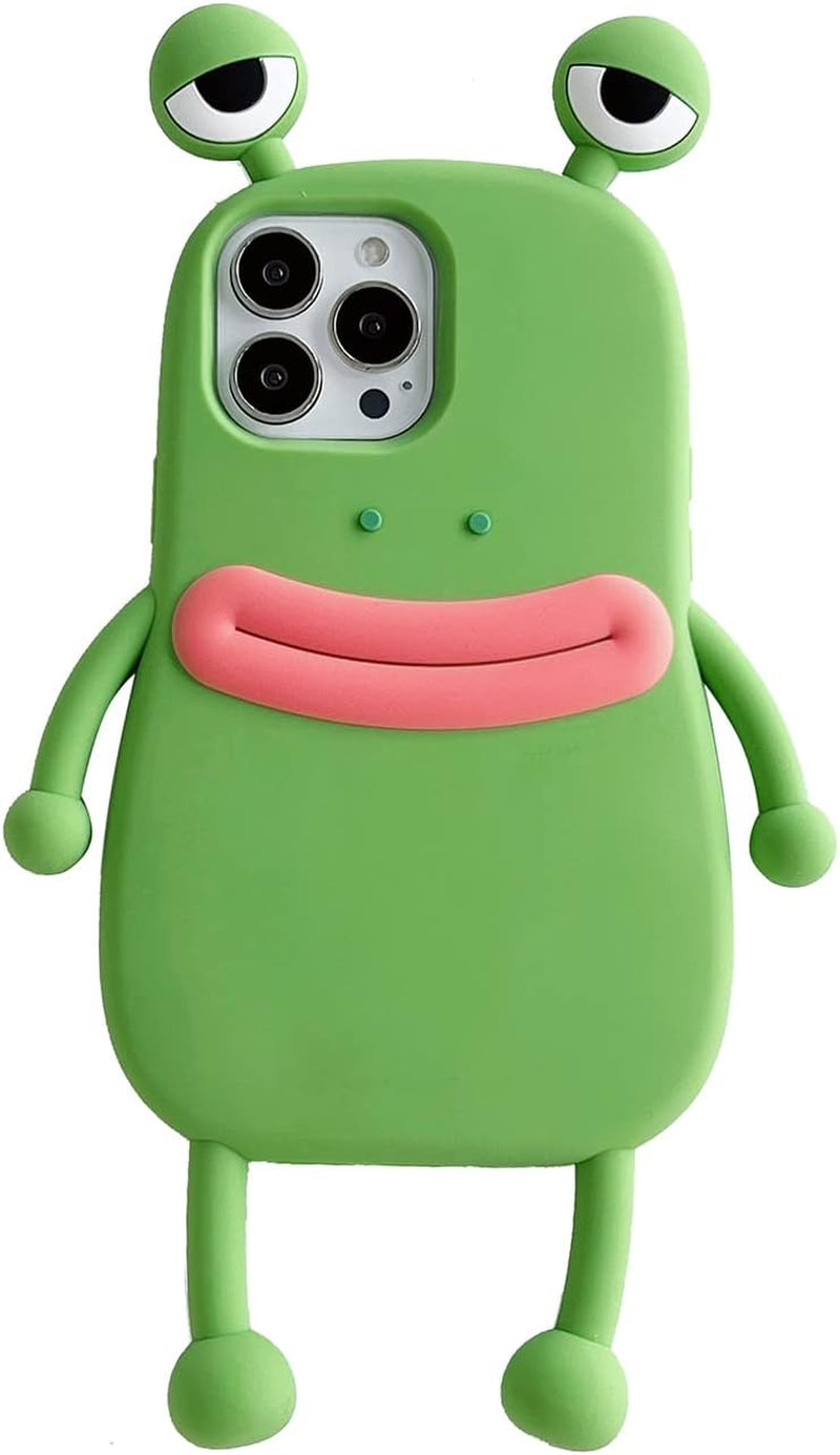 Yatchen for Iphone 12/12 Pro Kawaii Phone Case 3D Cartoon Cute Frog Phone Case Soft Silicone Unique Fun Cover Case for Women Girls Slim Fit Anti-Drop Protective Case for Iphone 12/12 Pro  Yatchen   