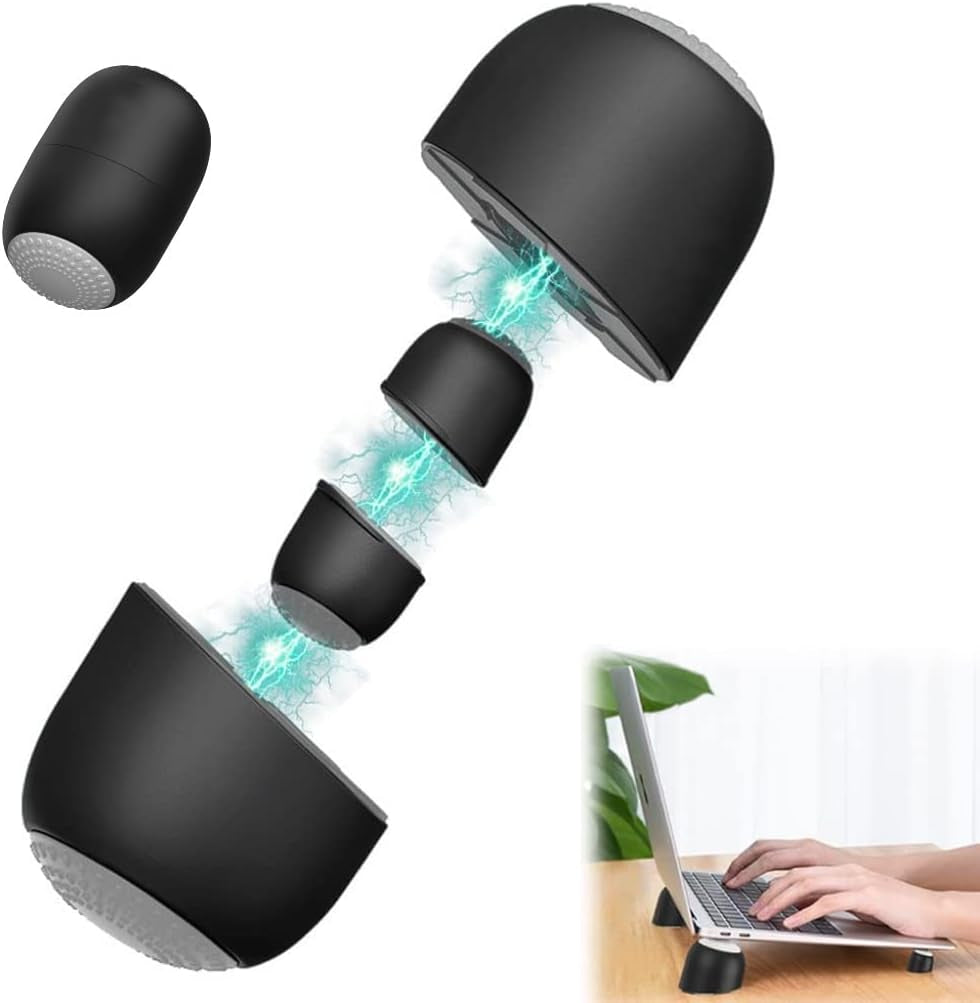 NIANGAO Keyboard Riser，Silicone Magnetic Mini Stand Ball，Magnetic Laptop Stand， Laptop Cooling Pad, Laptop Stand Feet for Macbook, Laptop, Keyboard and Tablet (Green)  NIANGAO black  