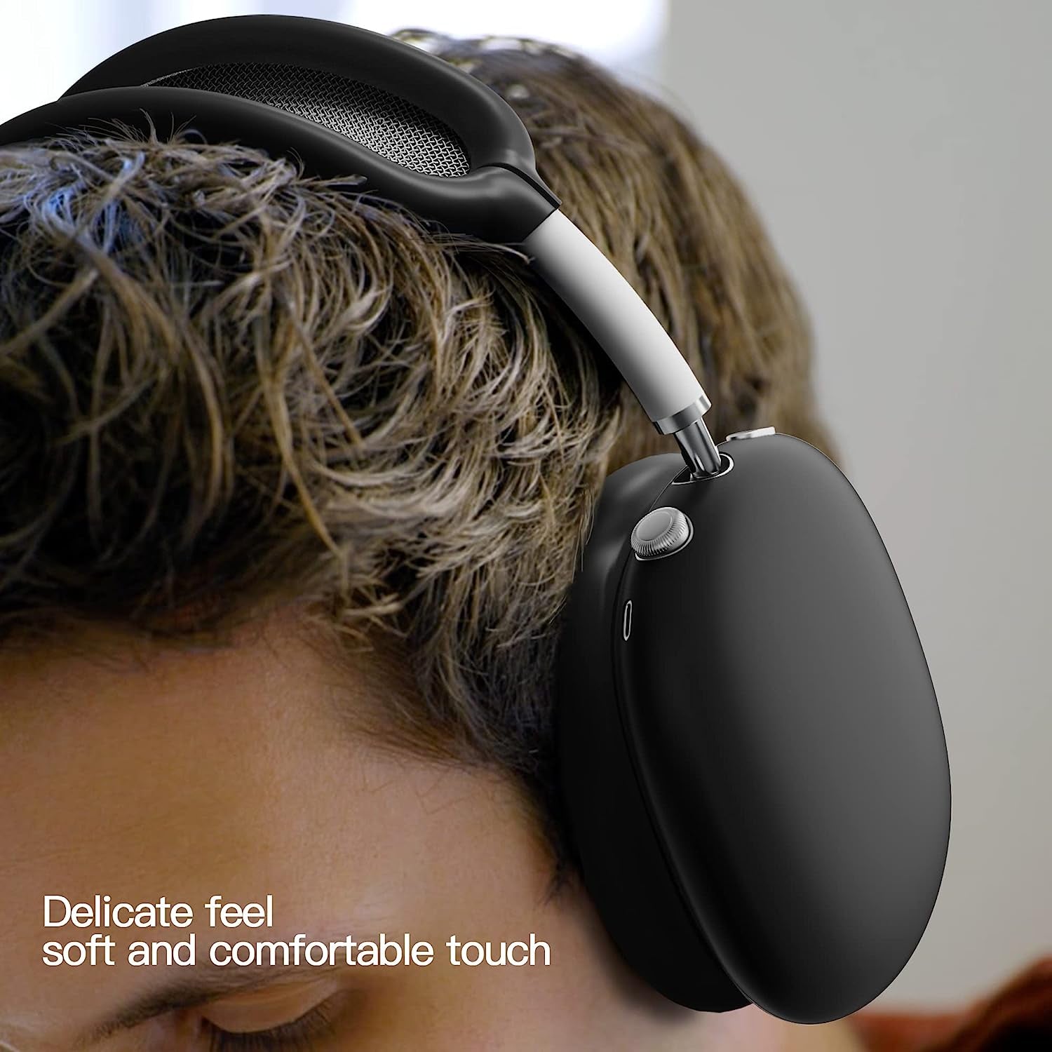 TUCANA Silicon Cases Compatible for Airpods Max, Overhead Cover + Earcup Cover + Ear Pad Cover (Black)  TUCANA   