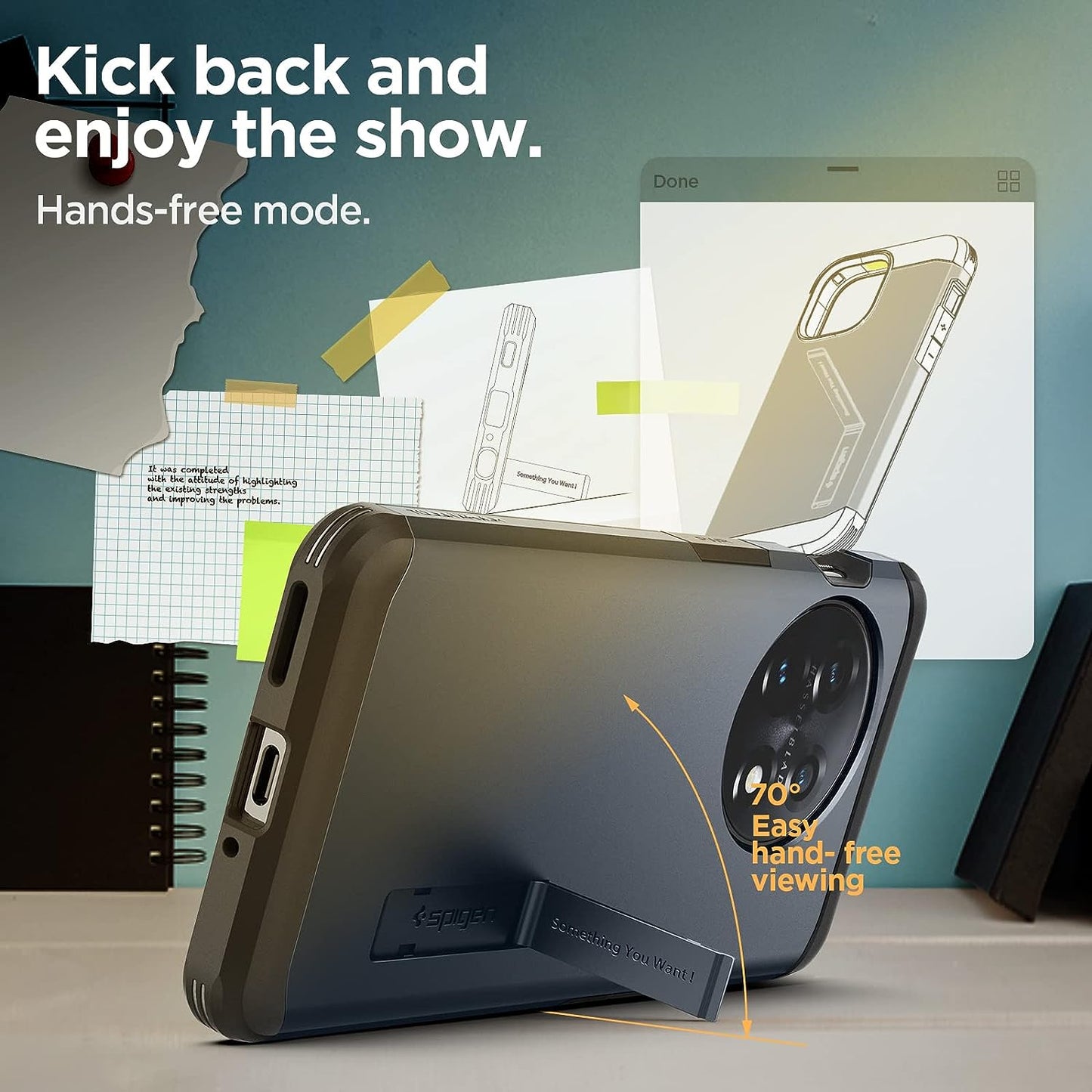 Spigen Tough Armor Designed for Oneplus 11 Case (2023) - Metal Slate  Spigen   