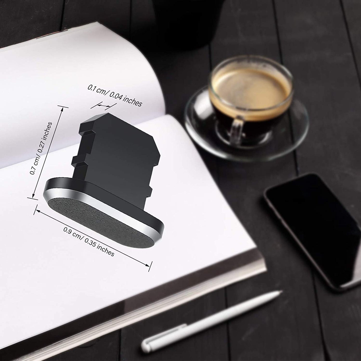 4 Pieces anti Dust Plugs Compatible with Iphone 11, Iphone 12 Protects Charging Dust Cover Compatible with Iphone 11, 12, Pro, Max/X/Xs/Xr, 7, 8 Plus, Ipad Mini/Air (Black)  Weewooday   