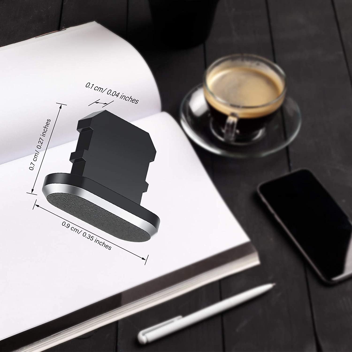 4 Pieces anti Dust Plugs Compatible with Iphone 11, Iphone 12 Protects Charging Dust Cover Compatible with Iphone 11, 12, Pro, Max/X/Xs/Xr, 7, 8 Plus, Ipad Mini/Air (Black)  Weewooday   