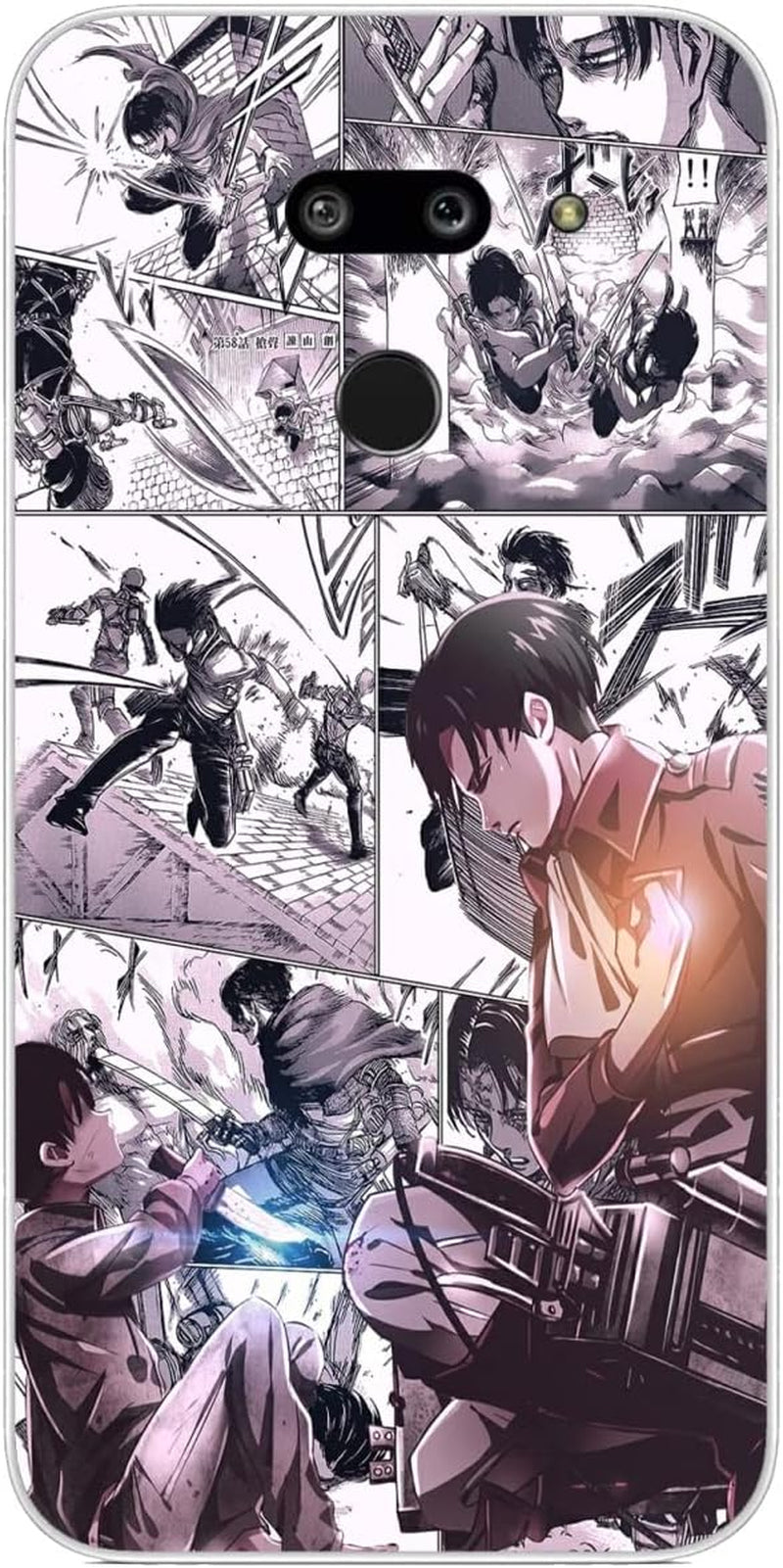 Compatible with LG G8 | LG G8 Thinq Case Attack on AOT Anime Titan 247 Soft TPU Rubber Protection Cover Clear  Tongstar Attack On Aot Anime Titan 670  