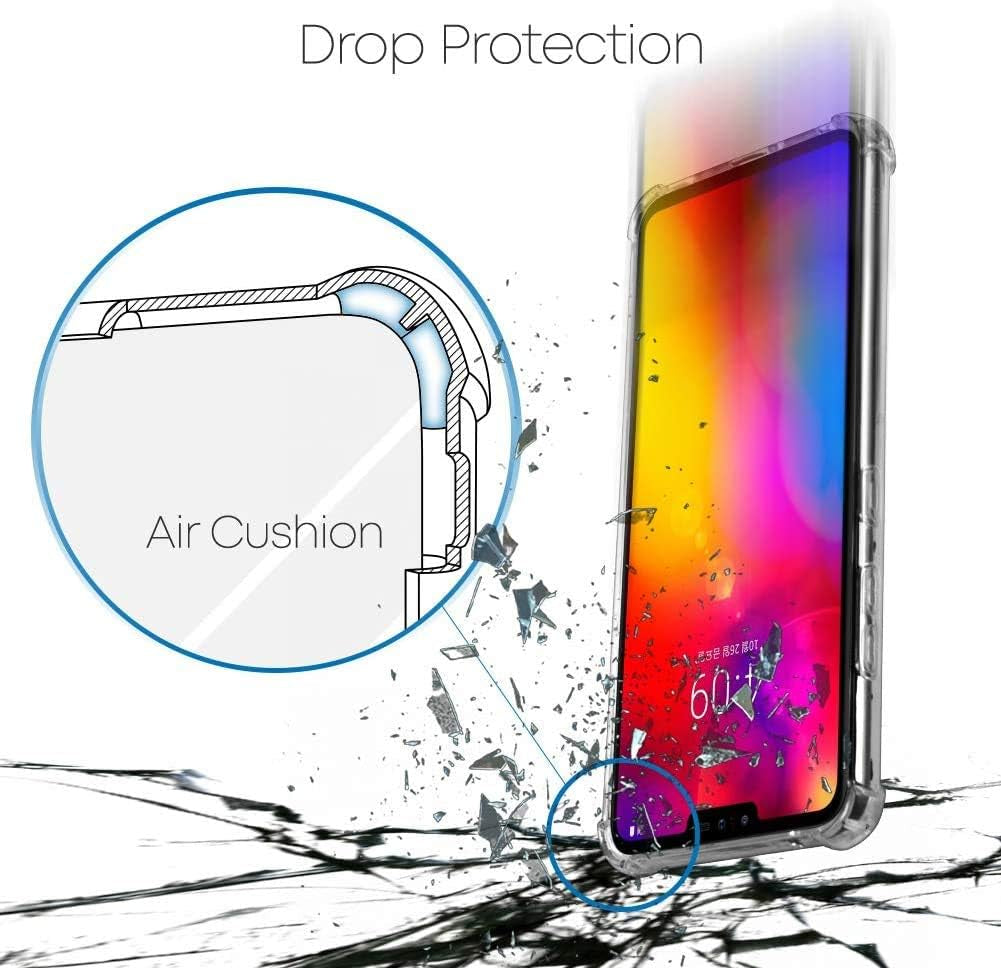 Gtelectro Crystal Clear Soft & Flexible Slim Transparent Protective Case Cover with Reinforced Bumper Corners for LG V40 Thinq (Clear)  GTElectro   