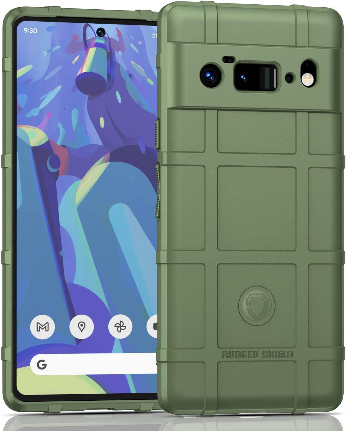 Rugged Shield for Pixel 6 Pro Case, Sturdy Shockproof Google Pixel 6 Pro Case, Military Grade Protection, Anti-Scratch, Heavy Duty Protective Phone Case, Slim Fit Bumper Cover - Green  MOFAN   