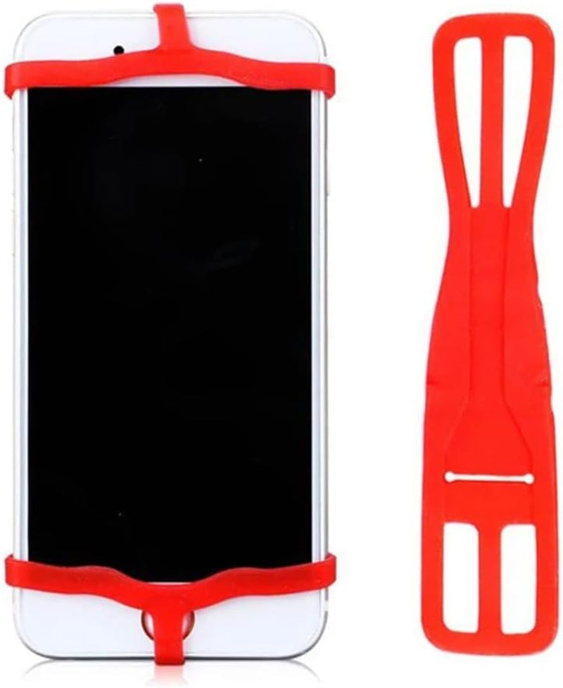 Bicycle Mobile Phone Holder Outdoor anti Slip Silicone Mobile Phone Holder Quick Installation Motorcycle Handle Mobile Phone Holder(Red)  generic   