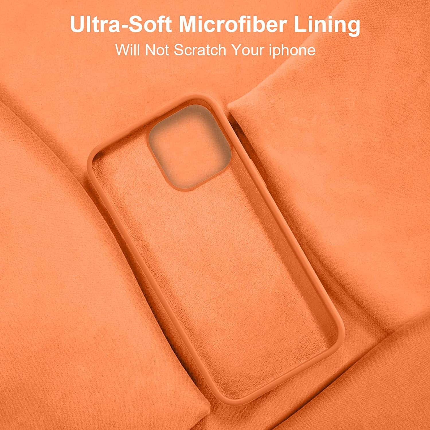 Vooii Compatible with Iphone 14 Case,[Silky Touch Premium Liquid Silicone] [Soft Anti-Scratch Microfiber Lining], Ultra Slim Shockproof Protective Case for Iphone 14 - Bright Orange  Vooii   