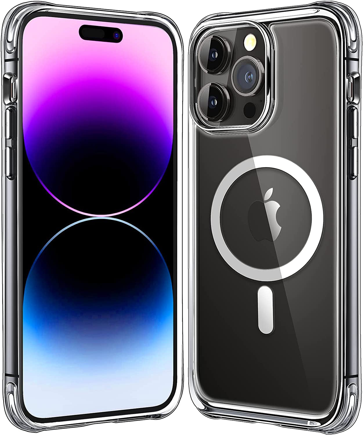 Mkeke Magnetic Designed for Iphone 14 Pro Case with Magsafe [Military Grade Drop Protection] [Not Yellowing] Shockproof Phone Case for Apple Iphone 14 Pro 2022 Black to Clear  Shenzhen Make Technology Company Limited Clear  