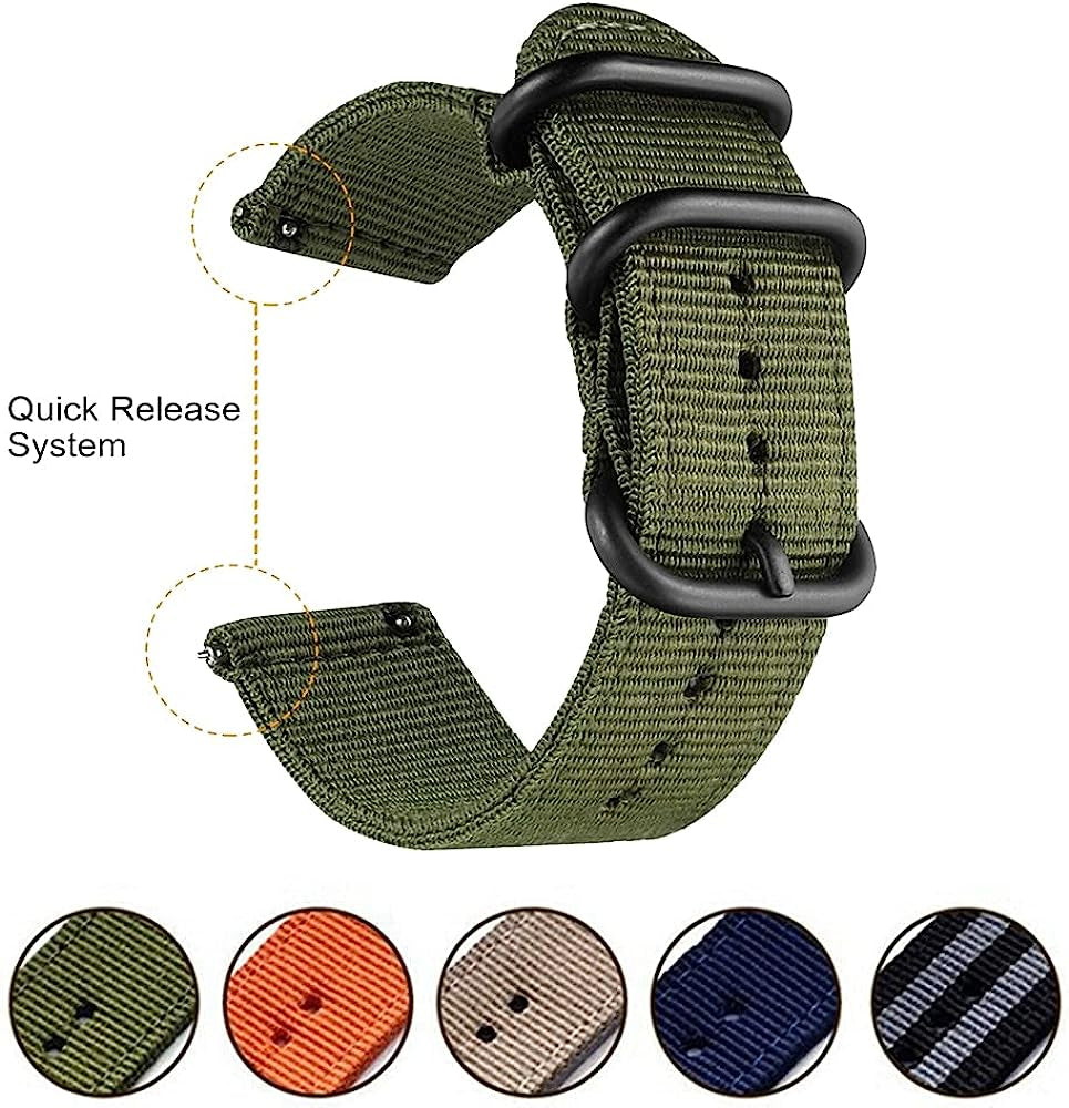 KAVJU for Garmin Venu SQ 2 2S Nylon Canvas Sport Watchband Bracelet 18Mm 20Mm 22Mm Band Straps for Garmin Vivoactive 3 4 4S Correa  KAVJU   