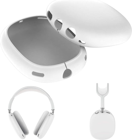 Fitturn Earpads Cover Case Compatible with Airpod Max Wireless Headphone, Silicone Anti-Scratch Protective Case for Airpod Max, Earcup Protectors Enrich Color & Prevent Earphones from Bumping (White)  FitTurn   