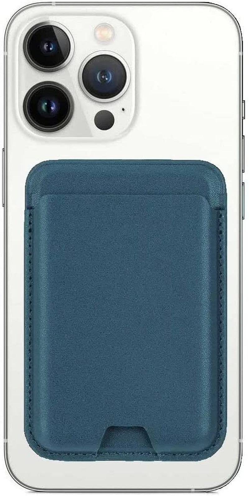 Open Slot Strong Magnetic Card Holder with Magsafe Wallet for Apple Iphone 14 Pro Max/14 Plus/14 Pro/14/13 Pro Max/13 Pro/13/13 Mini/12 Max/12/12 Pro/12 Mini, (Brown)  Tahamus Baltic Blue  