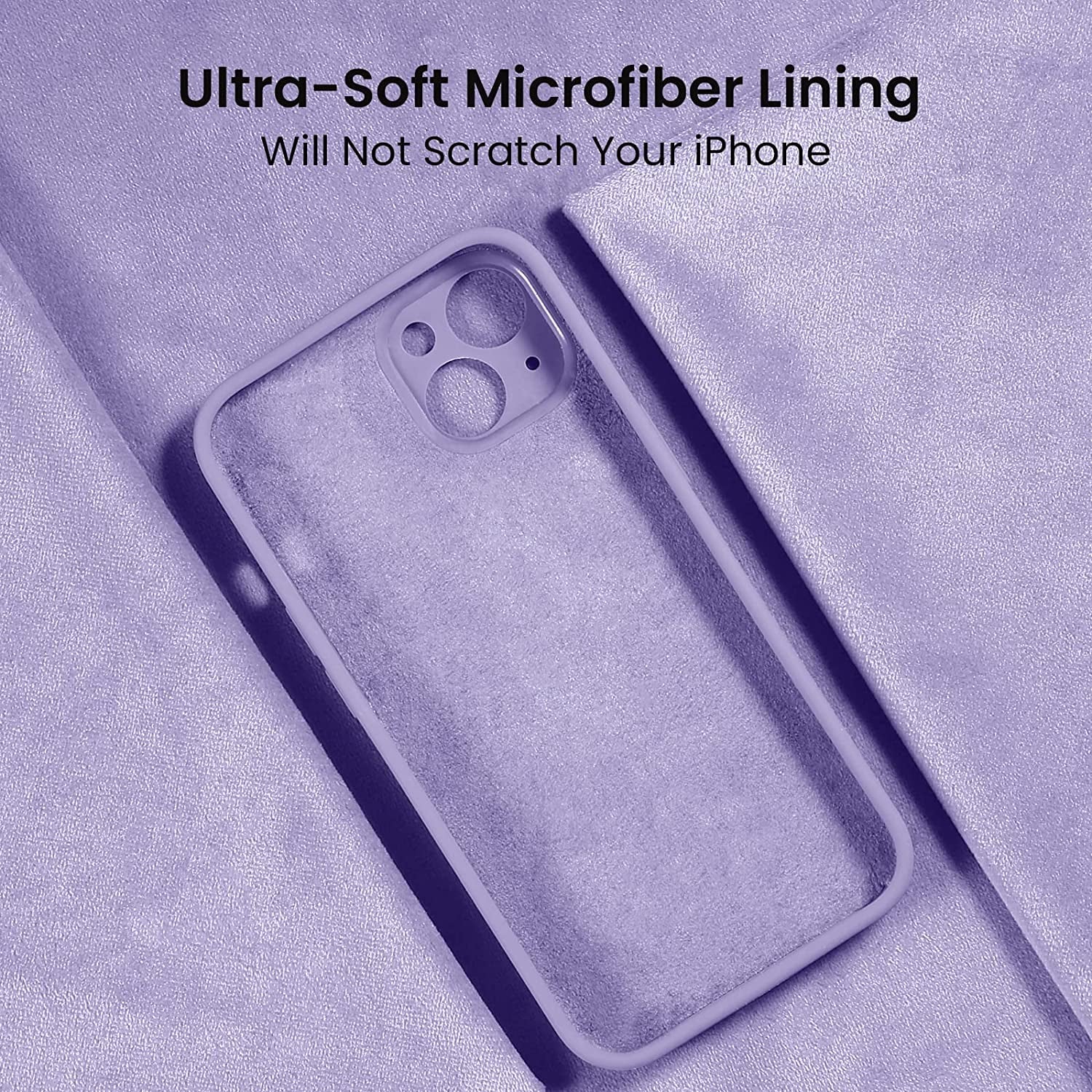 Firenova for Iphone 14 Case, Silicone Upgraded [Camera Protection] Phone Case with [2 Screen Protectors], Soft Anti-Scratch Microfiber Lining Inside, 6.1 Inch, Clove Purple  FireNova   