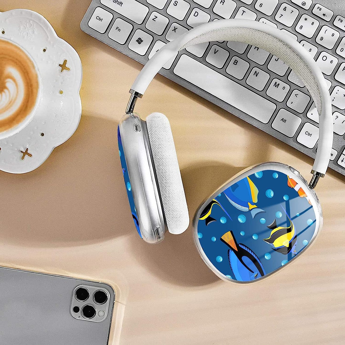 WINCHIHAN Printed Soft TPU Anti-Scratch Protective Case Cover Compatible with Airpods Max Headphones # AS0258  WINCHIHAN   
