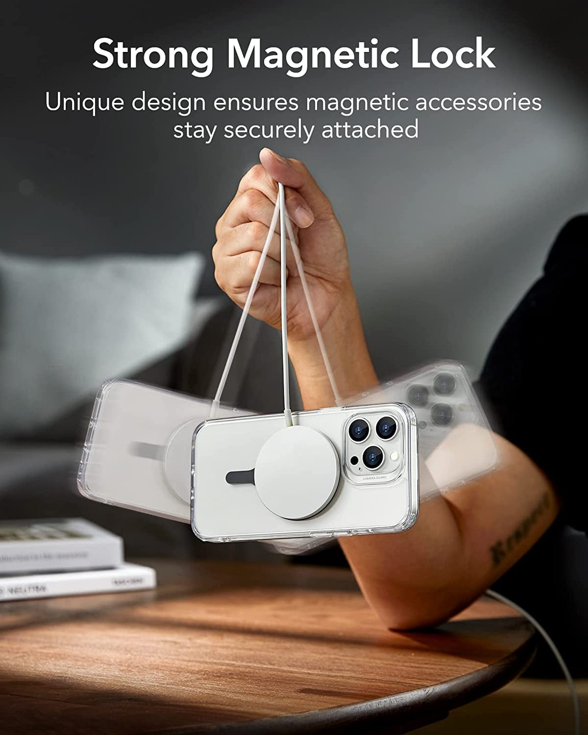 ESR Magsafe Ring 360 (Halolock), Magsafe Sticker, Magsafe Magnet, Universal Magnetic Conversion Kit for Iphone 14/13/12/11/X Series, Galaxy S22/S21/20 and More, 2 Pack, Magsafe Accessories, Black  Electronic Silk Road Corp   