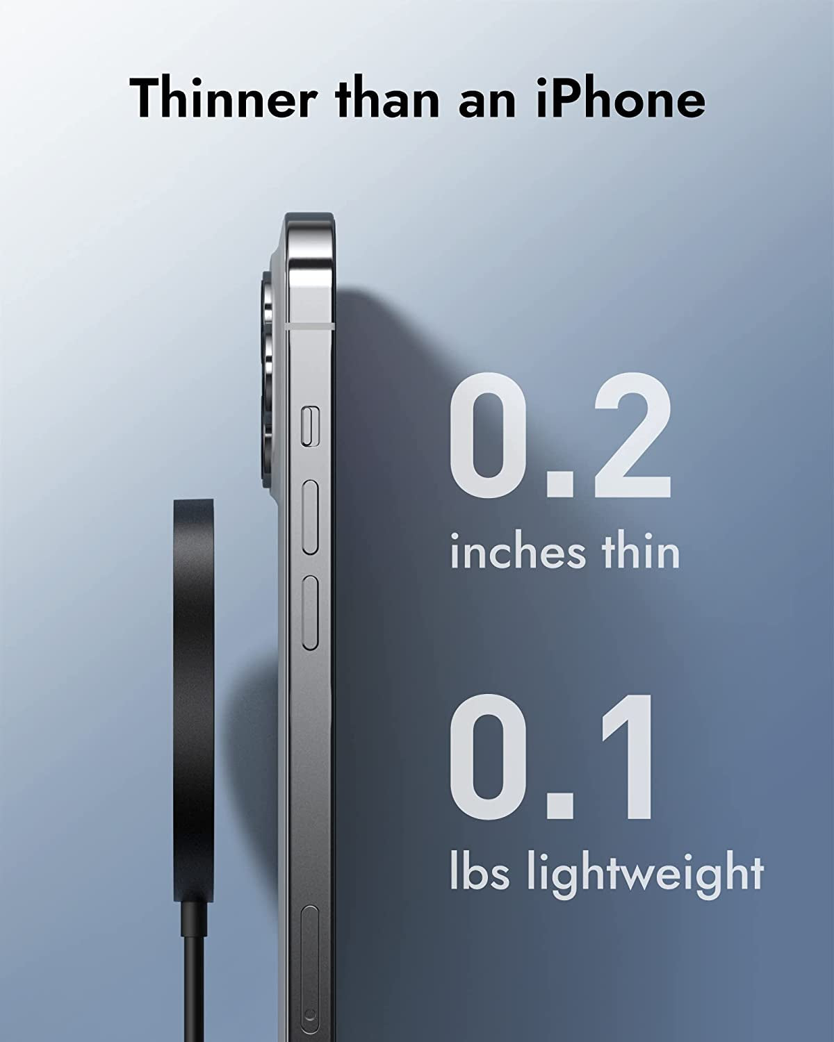 Baseus Wireless Charger for Magsafe, 15W Mini Lightweight Magnetic Wireless Charger with N52 Strong Magnets & Aerogel, Upgraded Temperature Control Compatible with Iphone 12/13/14 Series  Baseus   