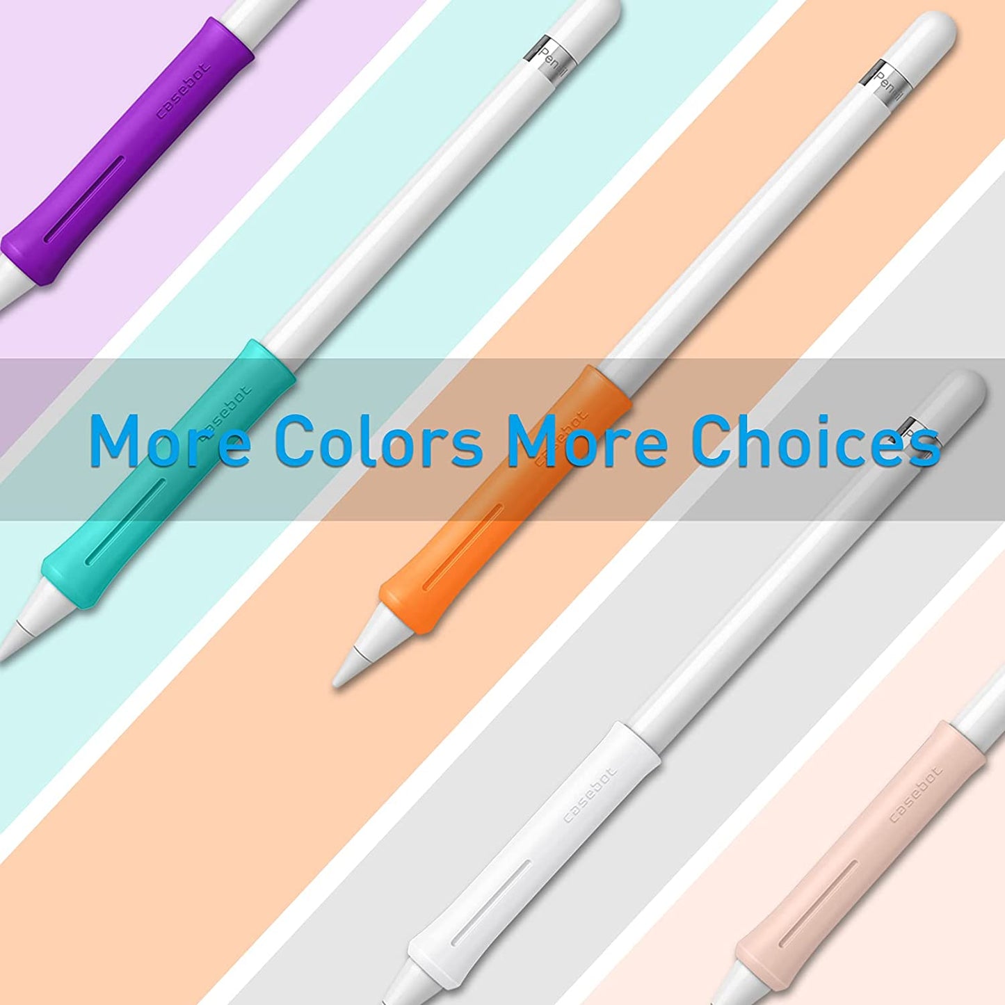 Fintie Silicone Grip Holder for Apple Pencil 1St 2Nd Generation, Protective Skin Sleeve Case Accessories Compatible with Apple Pencil 1 2, Ipad 10.2, Ipad 6Th Gen, Ipad Pro 11/12.9, Black  FINTIE   