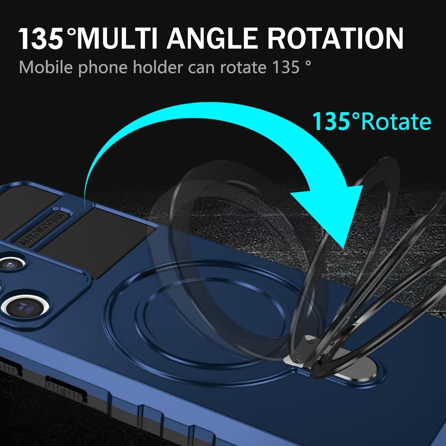 THMEIRA Samsung Galaxy S21 Ultra Magnetic Case [Compatible with Magsafe] Samsung Galaxy S21 Ultra Case with Ring Kickstand, Military Grade Heavy Duty Case for Samsung S21 Ultra, Blue  THMEIRA   