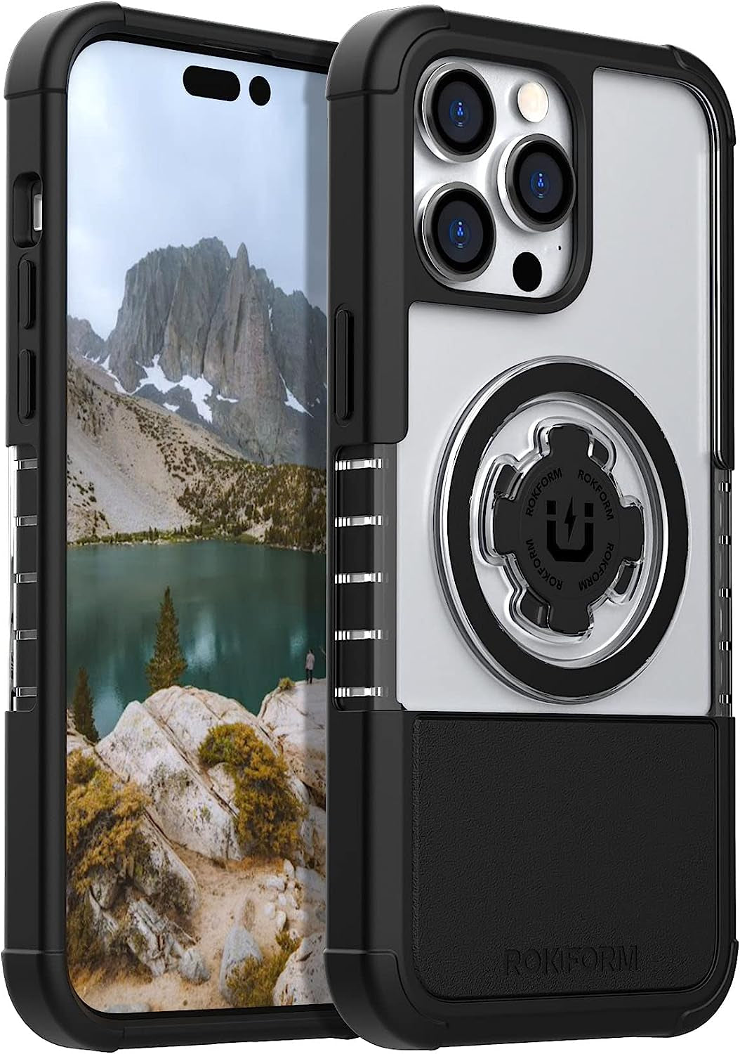Rokform - Iphone 14 Pro Case, Crystal Series, Dual Magnet + Magsafe Compatible, Clear Apple Case, Iphone Cover with Roklock Twist Lock, Slim Magnetic Drop Tested Armor (Clear)  Rokform Clear Iphone 14 Pro Max 