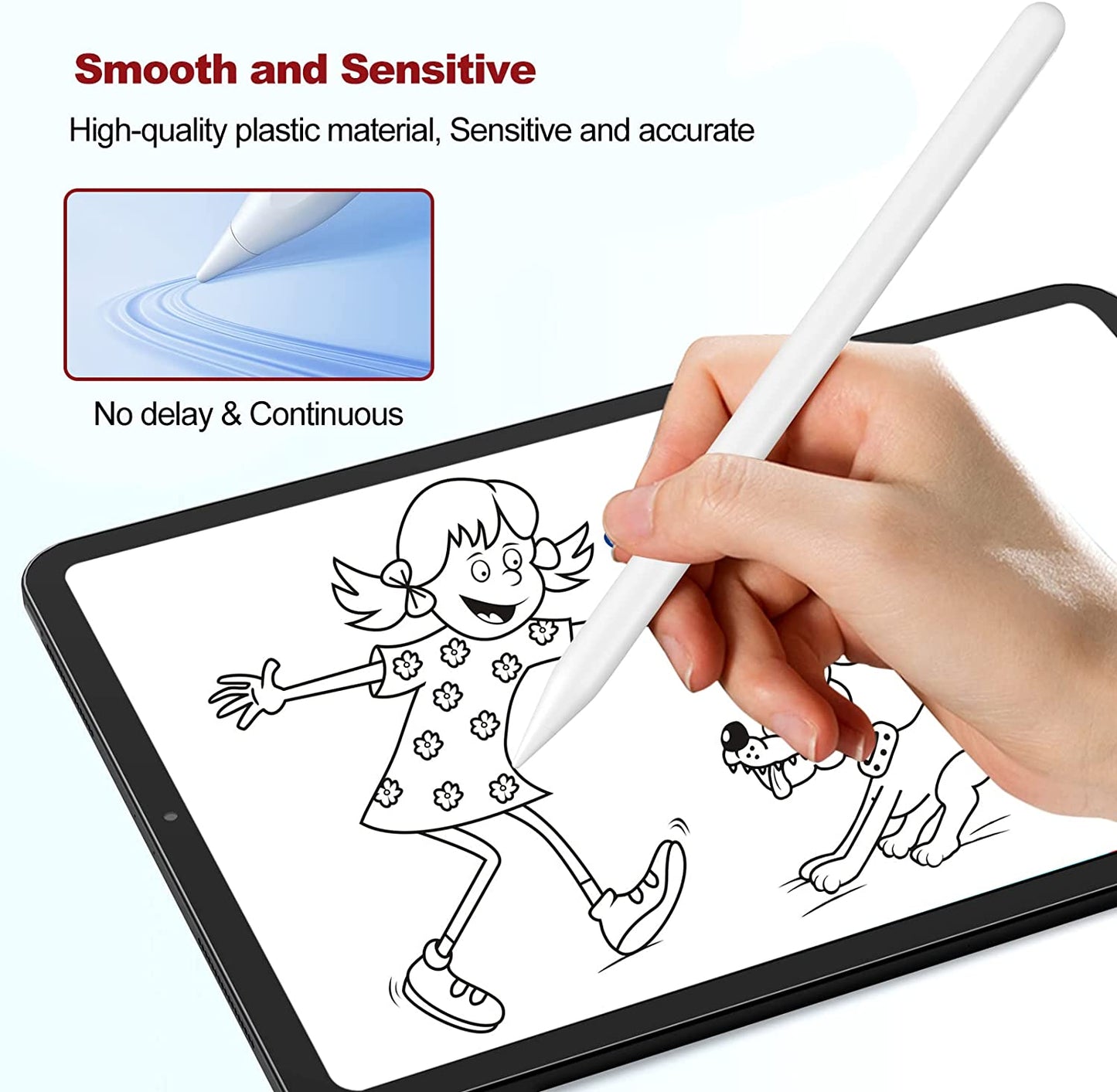 Alikiai 6 Pack Tips for Apple Pencil, Stylus Tips,Pencil Tips for Ipad, Replacement Pen Nibs Compatible with Ipad Air Mini Pro Apple Pencil 1St & 2Nd Generation  Alikiai   