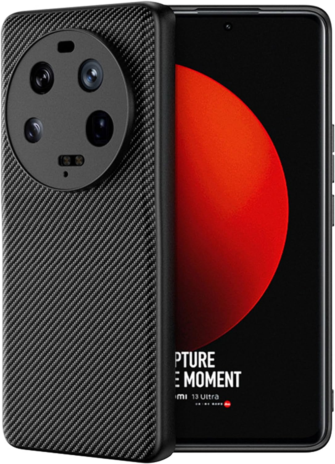 Suttkue for Xiaomi 13 Ultra Case,High Qualit,Pc Material Carbon Fiber，Scratch Resistant,Flexiblefull Protection,Anti-Skid-Black  Suttkue   