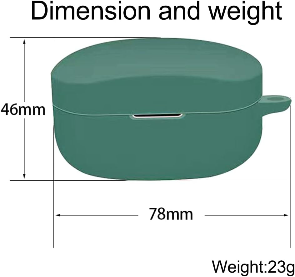 Acadeny Compatible for Sony WF-1000XM4 Headphone Case, [Supports Wireless Charging] [Shockproof Protective Case] Silicone Headphone Case (Blue-Green)  Acadeny   