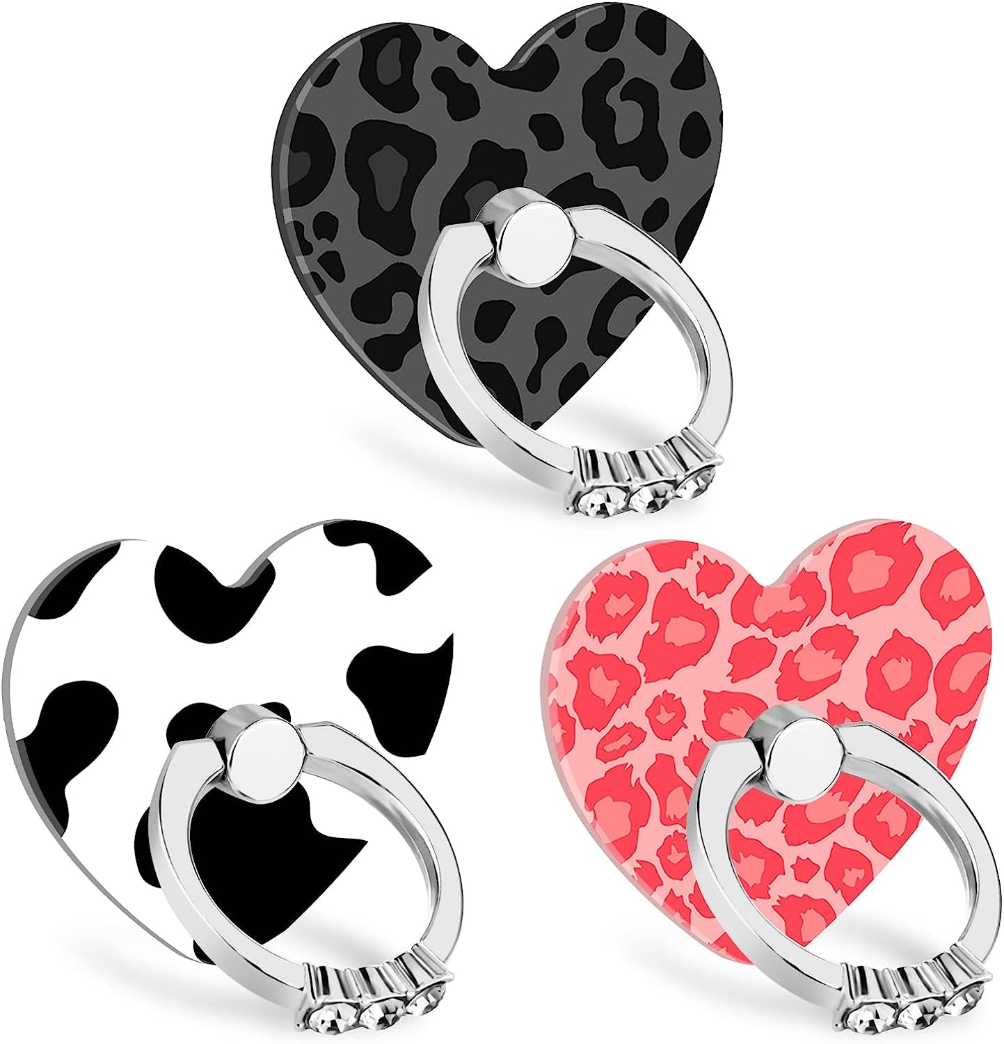 BF2JK Cell Phone Love Ring Holder Stand Clear Diamond Finger Grip Loop 360 Degree Rotation Finger Ring Stand Blue Green Colorful Mermaid Scales  BF2Jk p23  