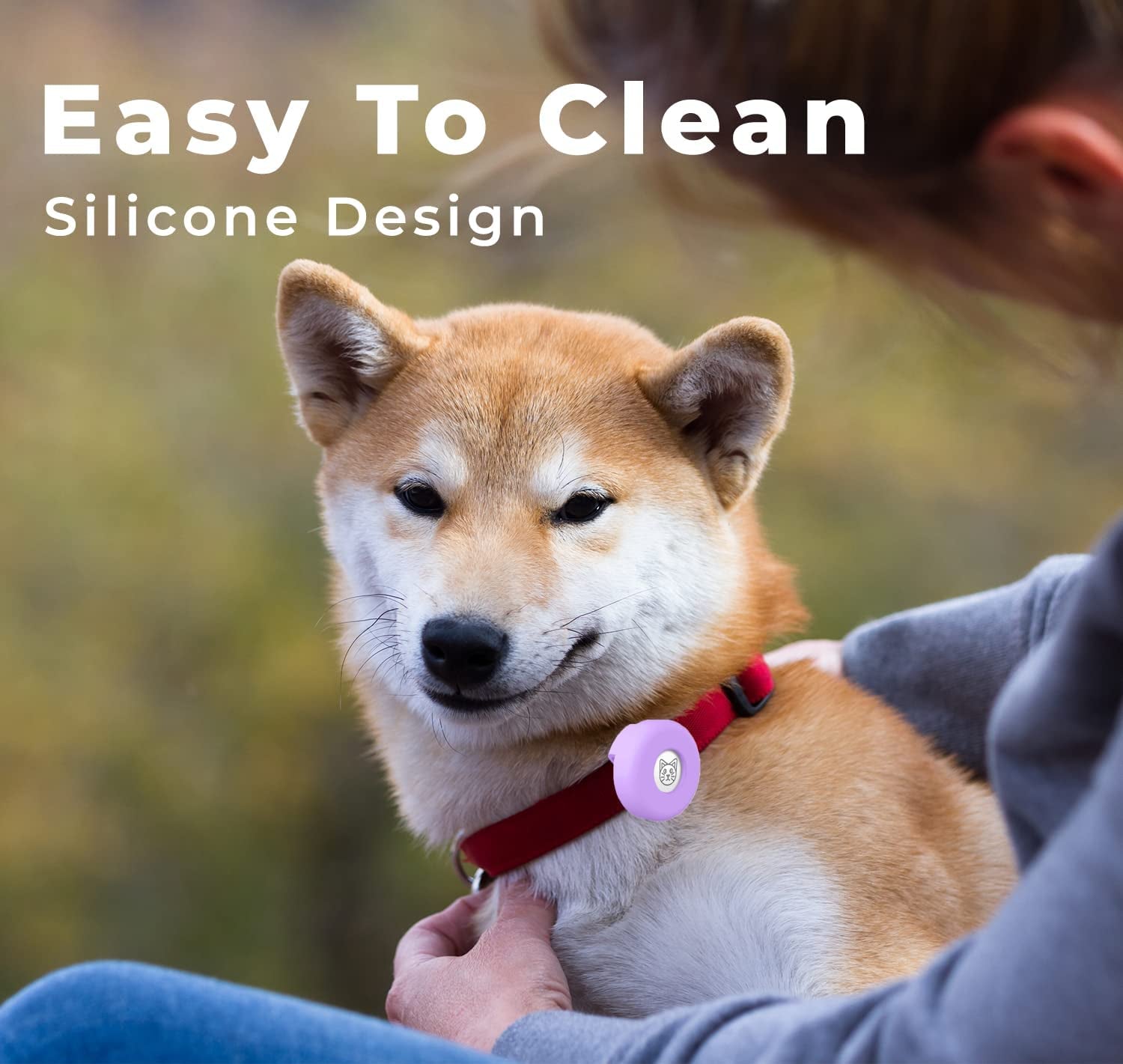 Airtag Dog Collar Holder (2-Pack) Easy to Clean Silicone, Anti-Lost GPS Air Tag Case, Compatible with Dog Cat Collars as Well as Backpacks and Purses, Shock Proof, Silicone Protective Cas (Black/Blue)  ADC Products   