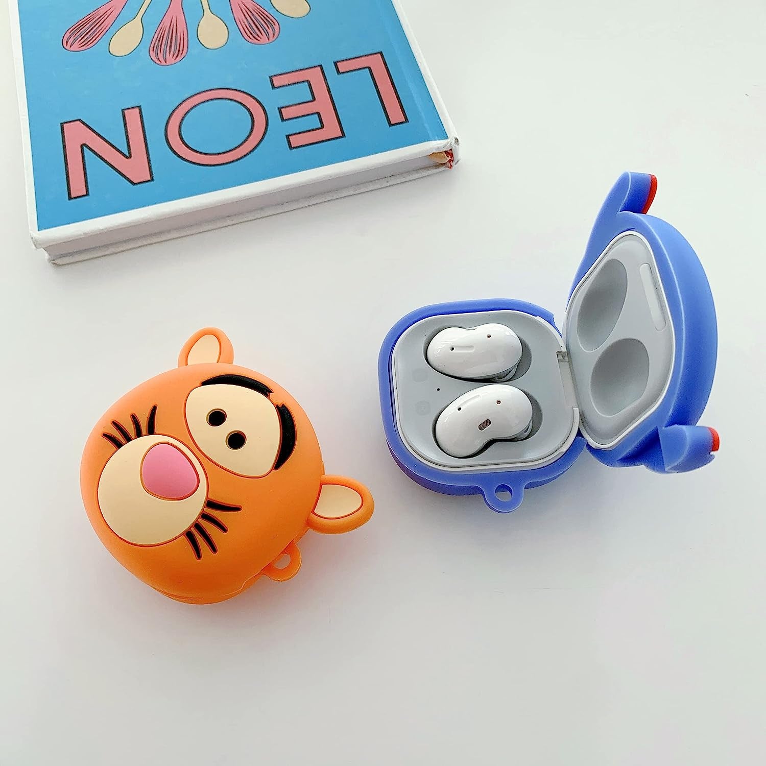 Case Compatible with Samsung Galaxy Buds 2 Case (2021)/ Galaxy Buds Pro (2021)/Galaxy Buds Live (2020)/Buds2 Pro Case (2022), Cartoon Anime Silicone Protective Cute Cover for Women Smart Donkey  KIRDEIVY   