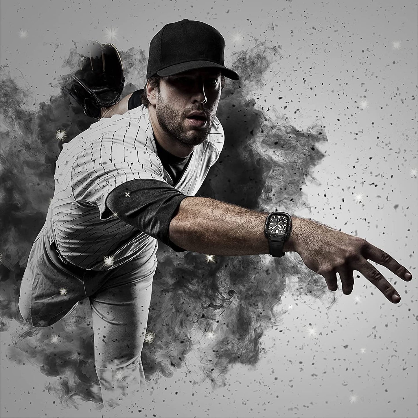 TAURI Bands with Bumper Case Compatible for Apple Watch Ultra 49Mm, [Upgraded Sport Series Design] Adjustable Rugged Cover Strap with Powerful Shockproof for Iwatch Ultra 49Mm, Men Black  TAURI   