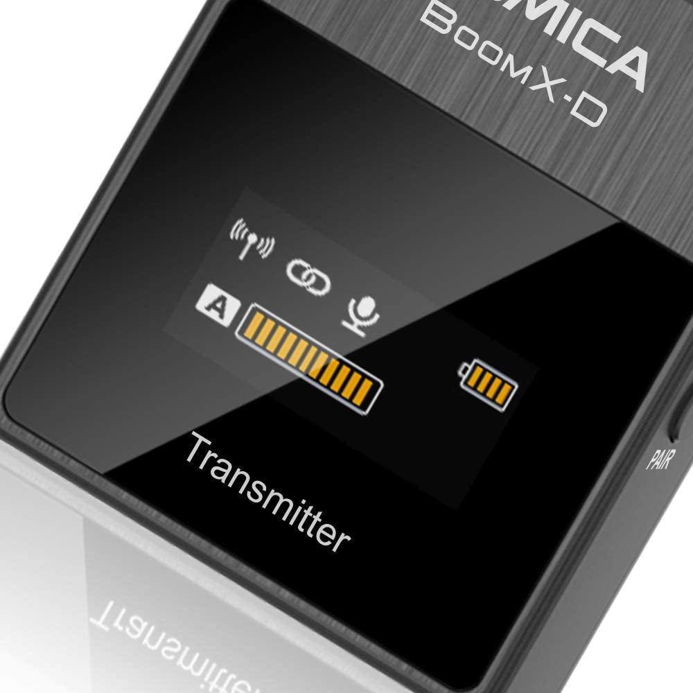 Comica Wireless Lavalier Microphone, Boomx-D2 2.4G Compact Wireless Lapel Microphone System with 2 Transmitter and 1 Receiver,Lav Mic for Smartphone Camera Podcast Interview Youtube Facebook Live  comica   