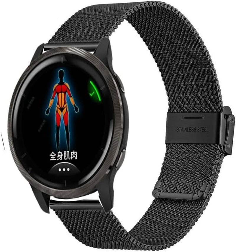 Wscebck for Garmin Vivoactive 3 4 4S Strap Milanese Metal Watch Band for Garmin Accessoires Forerunner 245/645 Venu 2S 2 SQ Bracelet  Wscebck   