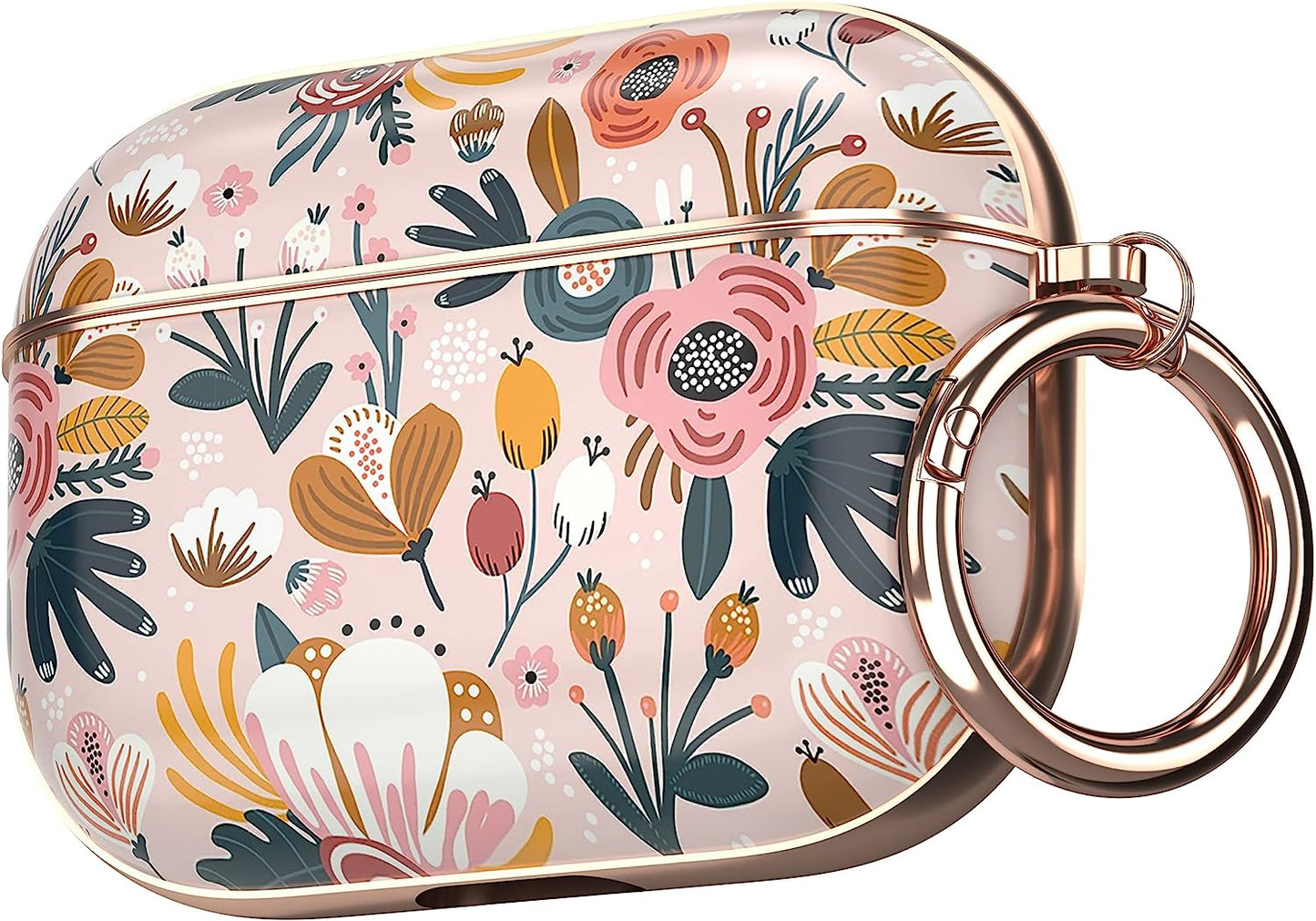 Maxjoy Compatible Airpods Pro Case Cover, Leopard Print Air Pod Pro Case Cute Protective Hard Ipod Pro Cover for Women Men with Keychain Designed for Airpods Pro Charging Case 2019  Maxjoy Red + Pink  