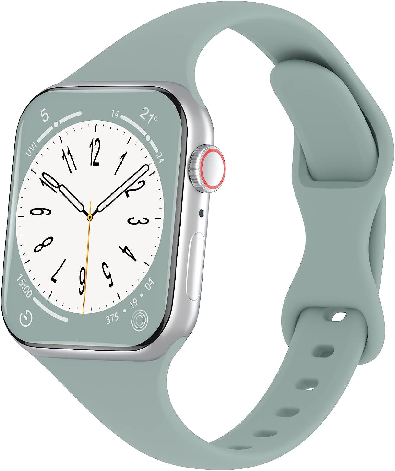 DYKEISS Sport Slim Silicone Band Compatible for Apple Watch Band 38Mm 42Mm 40Mm 44Mm 41Mm 45Mm 49Mm, Thin Soft Narrow Replacement Strap Wristband for Iwatch Ultra Series 8/7/SE/6/5/4/3/2/1 Women Men  DYKEISS   