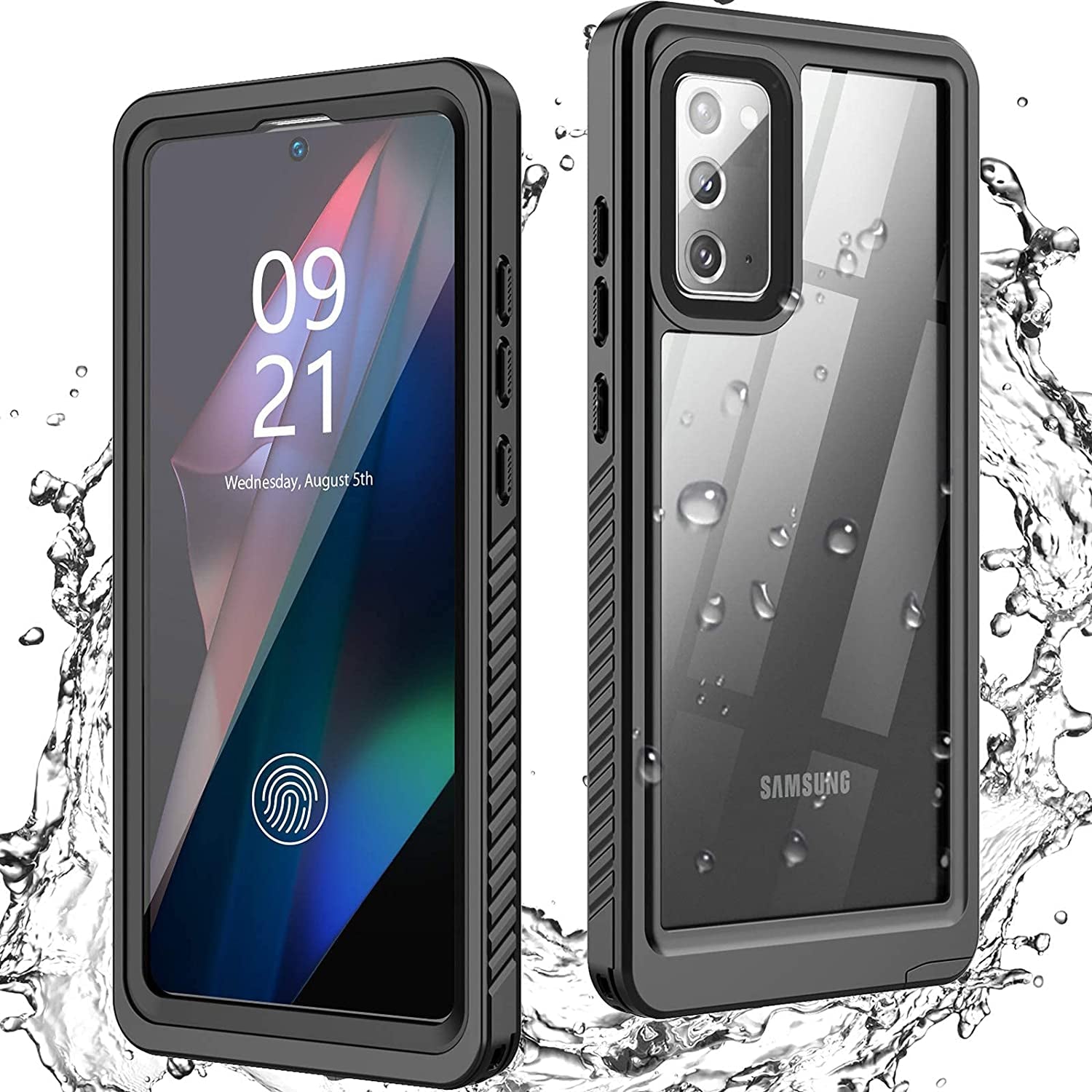 ANTSHARE for Samsung Galaxy Note 20 Ultra Case Waterproof,Built in Screen Protector Full-Body Protection Heavy Duty Shock-Proof Cover Waterproof Case for Galaxy Note 20 Ultra 6.9 Inch 5G-Gray  ANTSHARE Black Note 20 