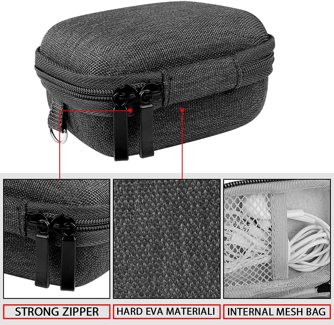 Geekria Shield Headphones Case Compatible with Skullcandy Jib True 2, Indy, Grind Fuel True Wireless In-Ear Earbud Case, Replacement Hard Shell Travel Carrying Bag with Cable Storage (Grey)  GEEKRIA   