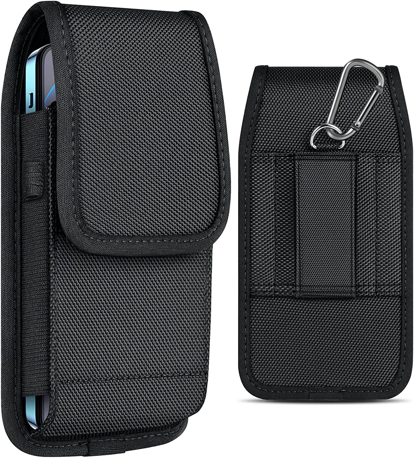 Ykooe Cell Phone Pouch Nylon Holster Case for Samsung Galaxy S23 Ultra S22 Ultra S21 Ultra S20 Ultra A14 A13 A23 A24 A42 Google Pixel 7 Pro, Black -XXL  ykooe   
