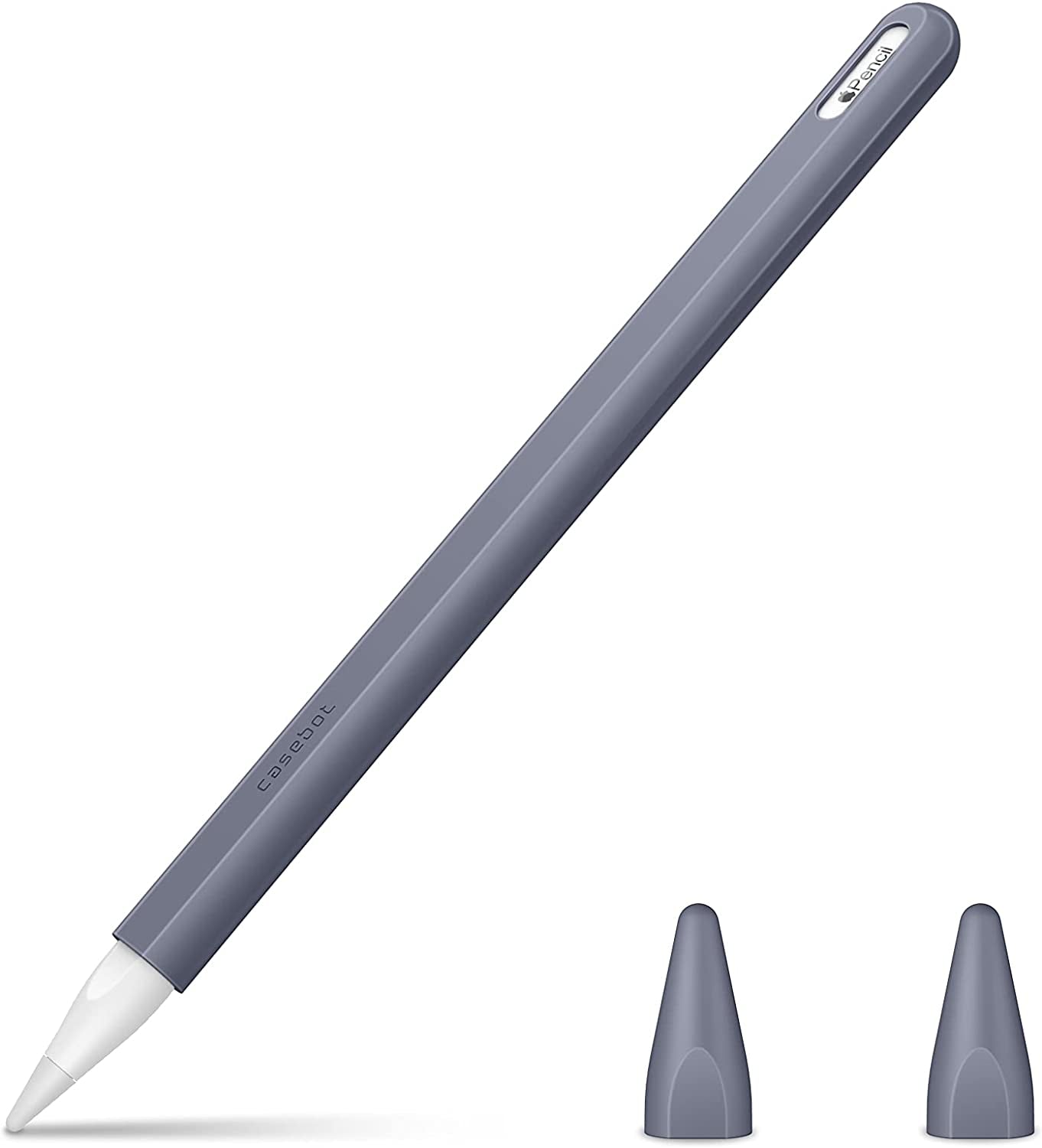 Fintie Silicone Sleeve for Apple Pencil 2Nd Generation, Light Pen Skin Case Cover Soft Protective Pencil Grip Holder with 2 Nib Covers Accessories, Lilac Purple  FINTIE Lavender Gray  