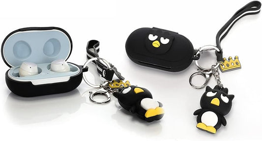 Fit Designed for Samsung Galaxy Buds Earphone/Galaxy Buds Plus+ Earphone, Suublg Silicone Cartoon Headphones Case Cover and Doll Keychain with Full Body Anti-Lost Lanyard Protection  Suublg   